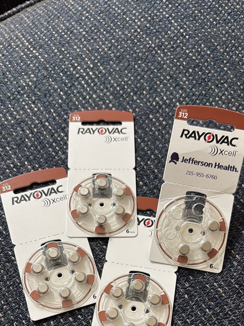 Size 312 Hearing Aid Batteries - Brown Tabs (6-Pack Discs)